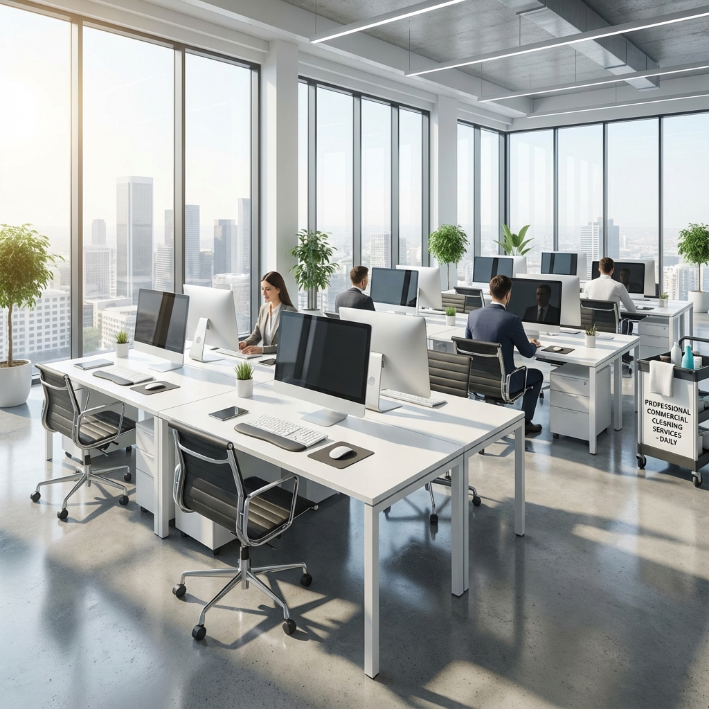 Pristine apartment hallway after professional cleaning