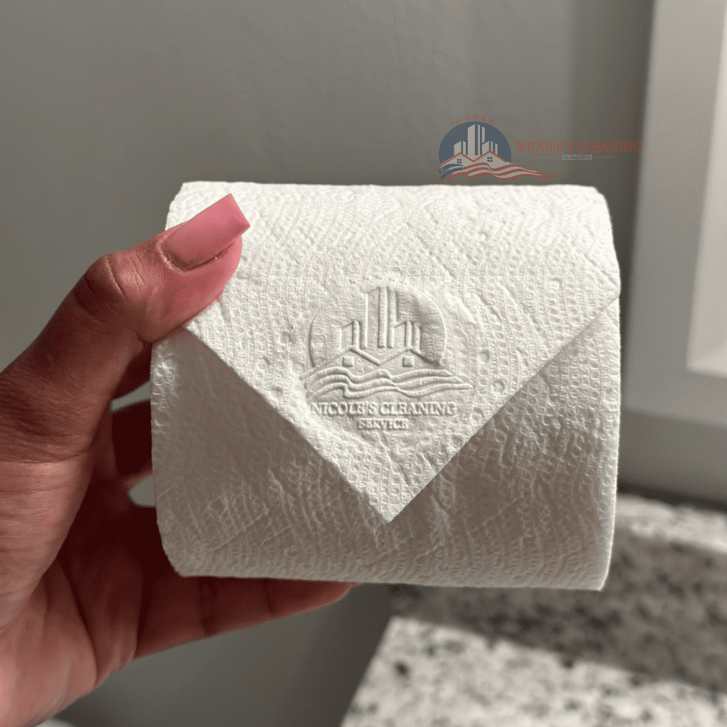 Spotless modern kitchen after professional cleaning